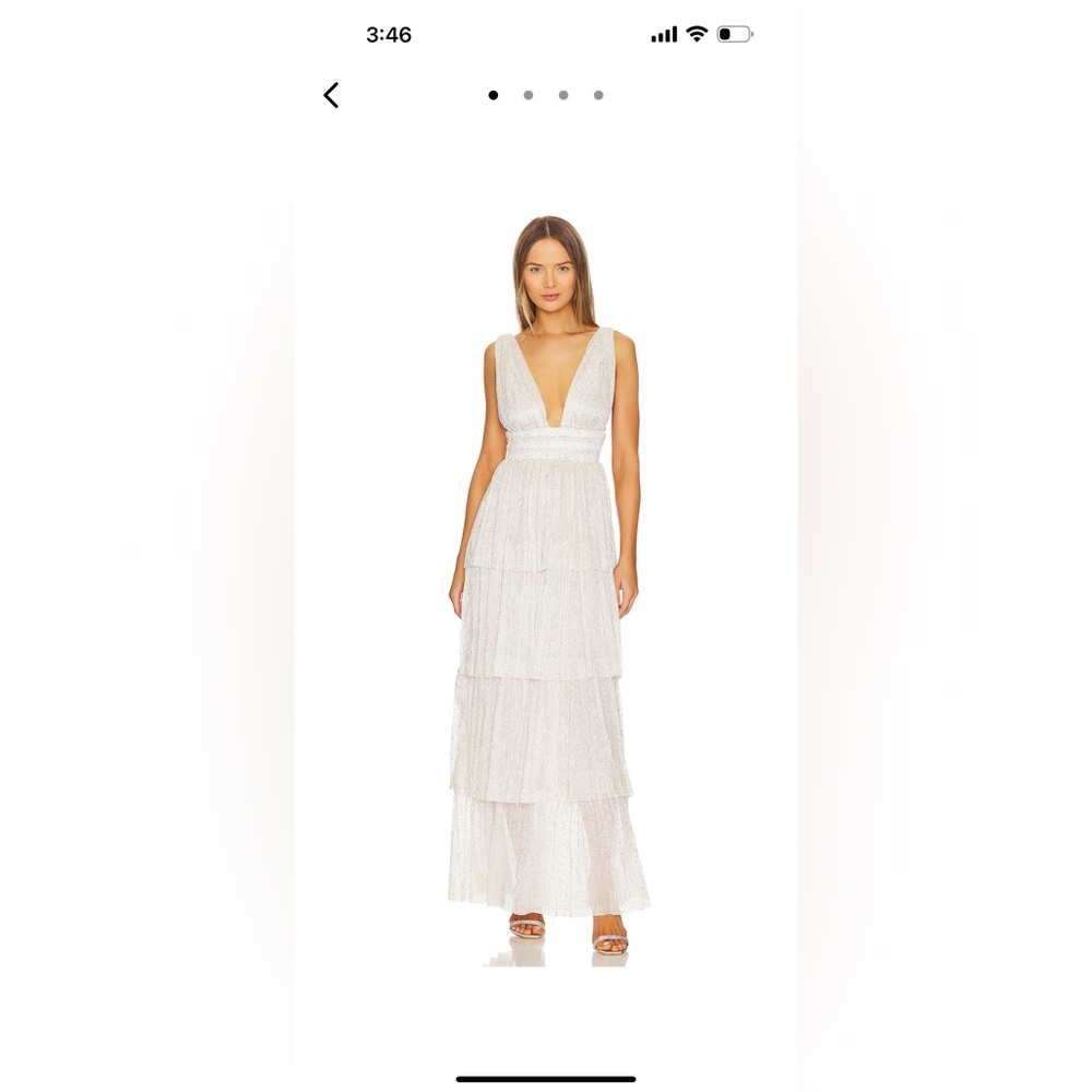 Sabina Musayev Alpha Dress in white, size L. Worn once!